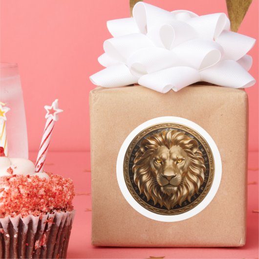 Sticker Rond Leo Zodiac Lion  (Fête)