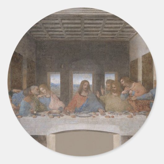 Sticker Rond Leonardo da Vinci - La Dernière Cène (Devant)