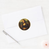 Sticker Rond Leonardo da Vinci Mona Lisa (Enveloppe)