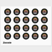 Sticker Rond Leopard Arc-en-ciel 4e année 1ère école (Feuille)