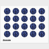 Sticker Rond Leopard bleu (Feuille)