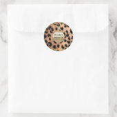 Sticker Rond Leopard Cheetah Poster de animal Parties scintilla (Sac)