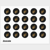 Sticker Rond Léopard Cheetah Tiger Léopard Face Lion Chat (Feuille)