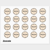 Sticker Rond Leopard Cheetah Wild et la 5e fête d'anniversaire (Feuille)