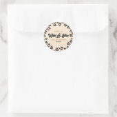 Sticker Rond Leopard Cheetah Wild et la 5e fête d'anniversaire (Sac)