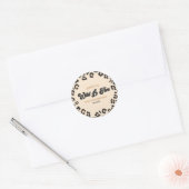 Sticker Rond Leopard Cheetah Wild et la 5e fête d'anniversaire (Enveloppe)