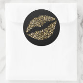 Sticker Rond Leopard d'or et de noir (Sac)