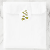 Sticker Rond Leopard Empreinte de patte Throw (Sac)