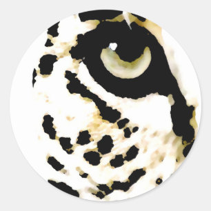 Sticker Rond Léopard Eye