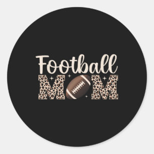 Sticker Rond Léopard Football Maman Mama Joueuse de football fé