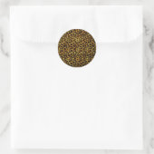 Sticker Rond Léopard Fourre Imprimer Motif animal (Sac)