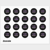 Sticker Rond Leopard Go Purple en août (Feuille)