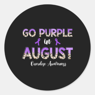Sticker Rond Leopard Go Purple en août