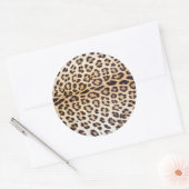 Sticker Rond Léopard hair (Enveloppe)