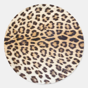 Sticker Rond Léopard hair