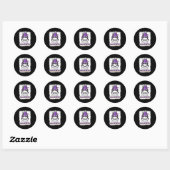 Sticker Rond Leopard Messy Bun Opioïde Surdose Sensibilisation (Feuille)