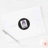 Sticker Rond Leopard Messy Bun Opioïde Surdose Sensibilisation (Enveloppe)