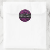 Sticker Rond Léopard noir et violet 60 et fabuleux (Sac)