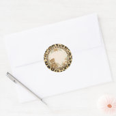 Sticker Rond Léopard pour une baby shower (Enveloppe)