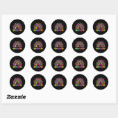 Sticker Rond Leopard Rainbow Kindergarten Enseignant Premier jo (Feuille)