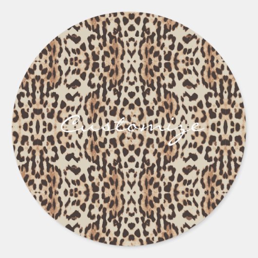 Sticker Rond Leopard Spots Motif Thunder_Cove (Devant)