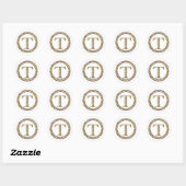 Sticker Rond Leopard T (Feuille)