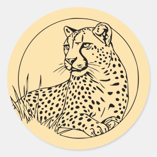 Sticker Rond Leopard– Wild Elegance (Devant)
