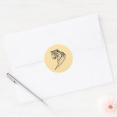 Sticker Rond Leopard - Wild Elegance (Enveloppe)