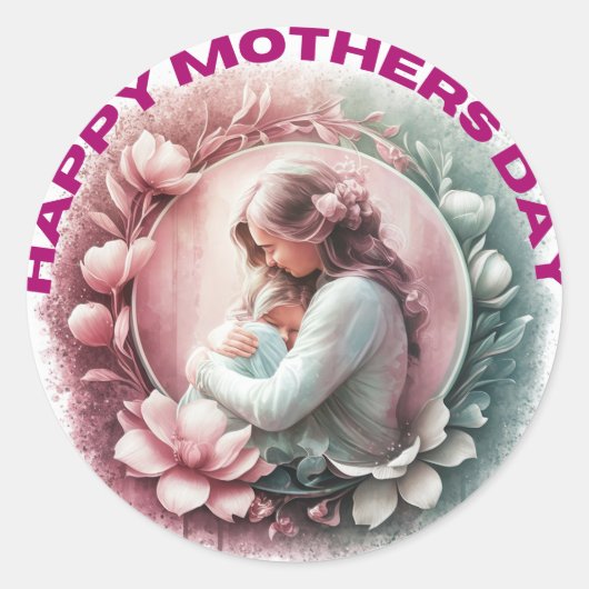 Sticker Rond L'épouse d'une mère (Devant)