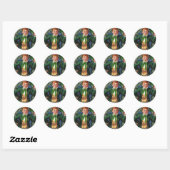 Sticker Rond Leprechaun (Feuille)