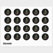 Sticker Rond Leprechaun Bowling Bowler Tee St.patricks Day Kids (Feuille)
