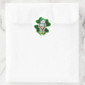 Sticker Rond Leprechaun Robot St. Patrick's Day (Sac)