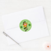 Sticker Rond Leprechaun St Patrick's Day (Enveloppe)