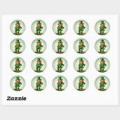 Sticker Rond Leprechaun St. Patrick's Day Feuille de (Feuille)
