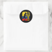 Sticker Rond L'équipe colombienne de boxe gants à drapeau (Sac)