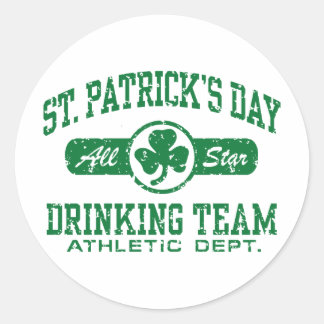 Sticker Rond L'équipe de boisson de la Saint-Patrick