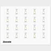 Sticker Rond L'équipe de la mariée (Feuille)
