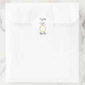 Sticker Rond L'équipe de la mariée (Sac)