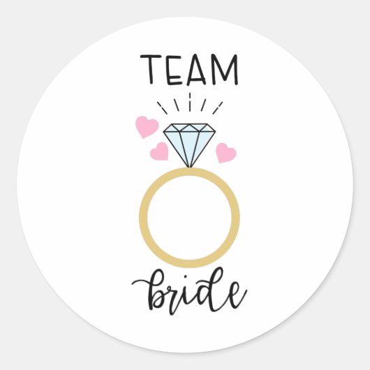 Sticker Rond L'équipe de la mariée (Devant)