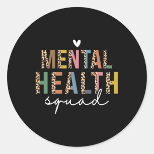 Sticker Rond L'Équipe De La Santé Mentale Mettre Fin À La Stigm