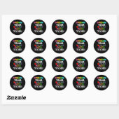 Sticker Rond L'équipe de rêve des profs de maths aka profs de m (Feuille)