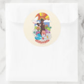 Sticker Rond L'équipe du suicide | Fleurs et soleil Peacemaker (Sac)