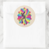 Sticker Rond L'équipe du suicide | Polka-Dot Homme Psychédéliqu (Sac)