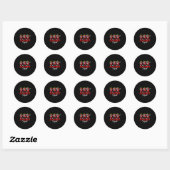 Sticker Rond l'équipe fraise trois faisant des strawberries dab (Feuille)