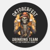 Sticker Rond L'Équipe Lets Obtenir Schnitzel Face Halloween Squ (Devant)