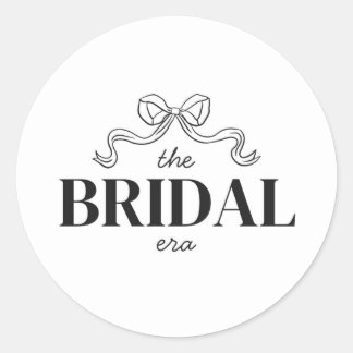Sticker Rond L'Ère du Mariage | Croquis de Ruban pour Mariage