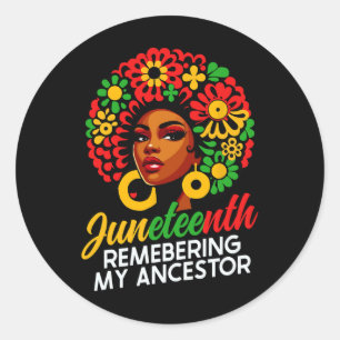 Sticker Rond Les 10 Junte Femmes célèbrent la Junetten Black Fr