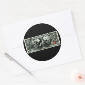 Sticker Rond Les 1896 USA certificat d'argent des cinq dollars (Enveloppe)