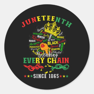 Sticker Rond Les 19E Femmes Noires Cessent Chaque Chaîne Depuis