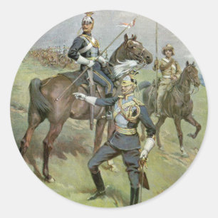 Sticker Rond Les 21e Lancers - Armée britannique